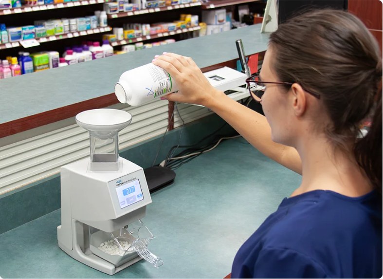 Medical device in use at a pharmacy